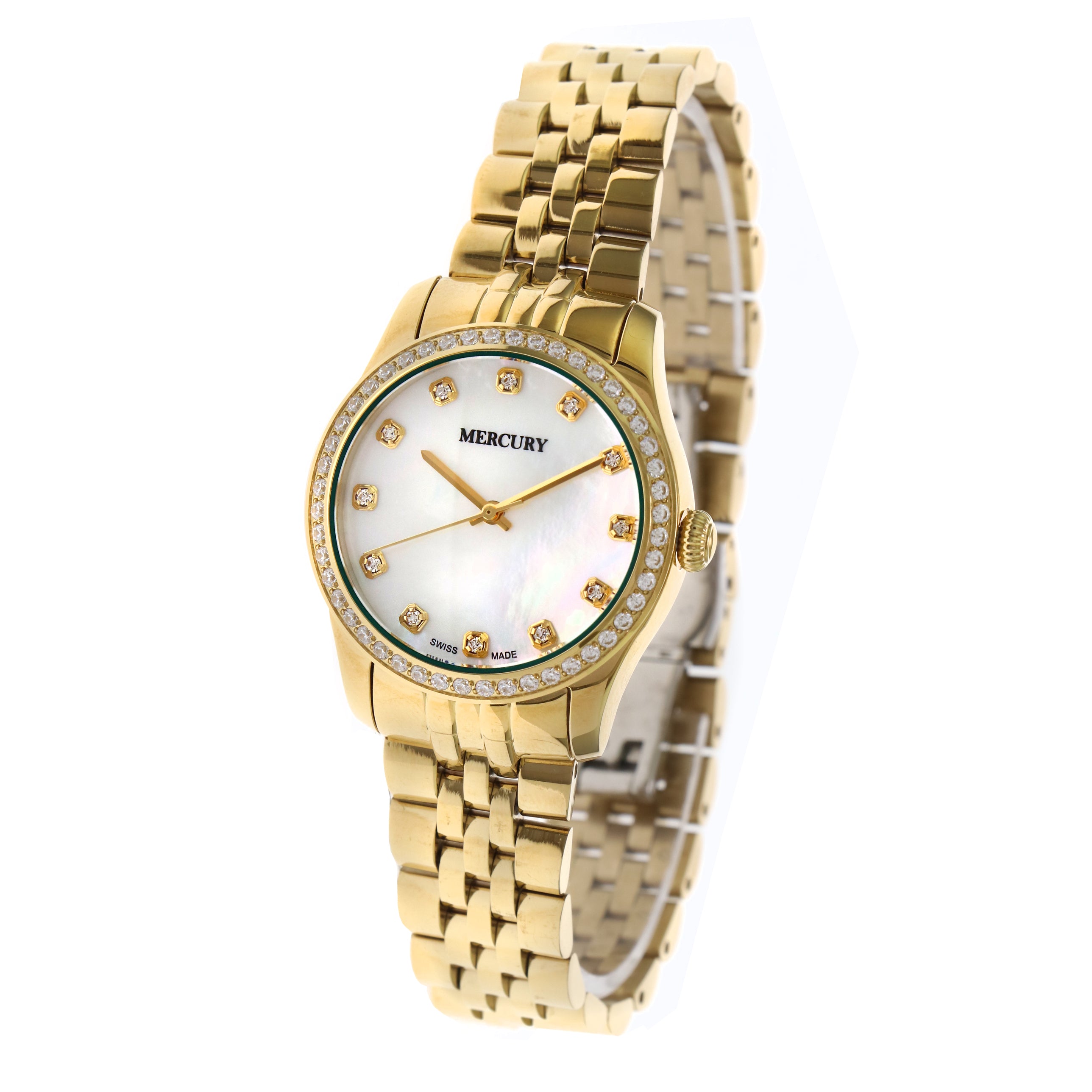 Mercury Women's Swiss Quartz Watch with Pearly White Dial - MER-0023