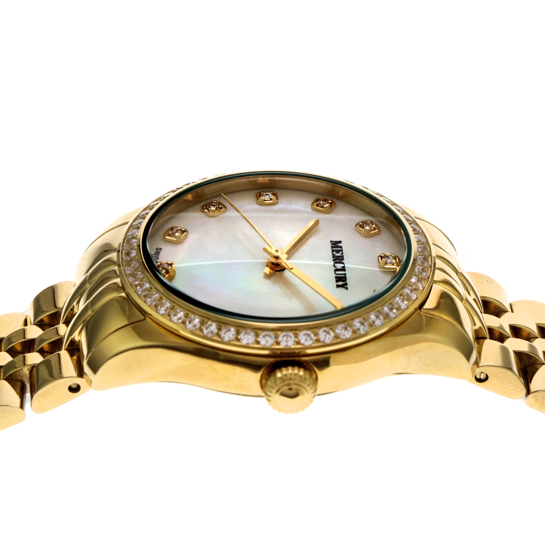 Mercury Women's Swiss Quartz Watch with Pearly White Dial - MER-0023