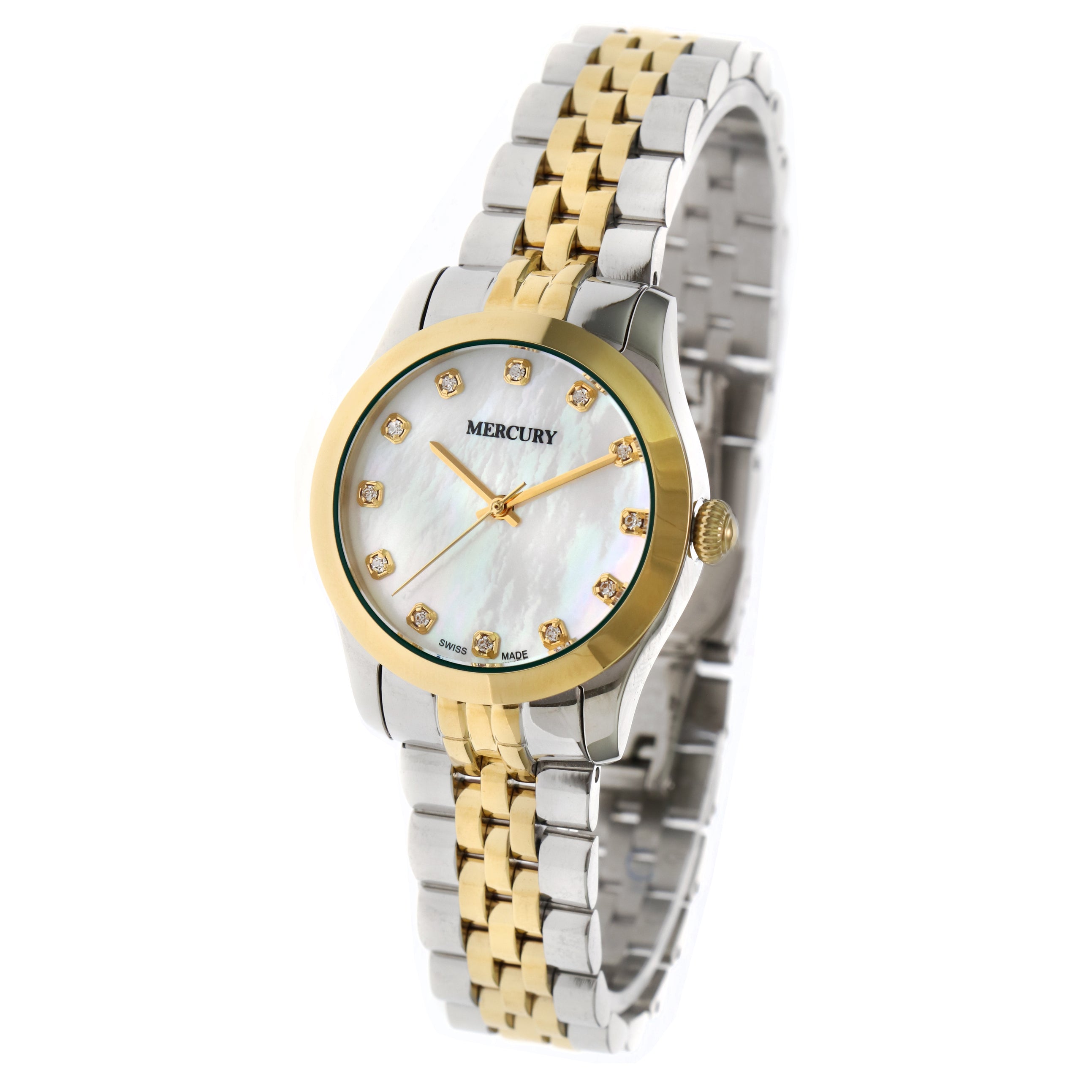 Mercury Women's Swiss Quartz Watch with Pearly White Dial - MER-0024