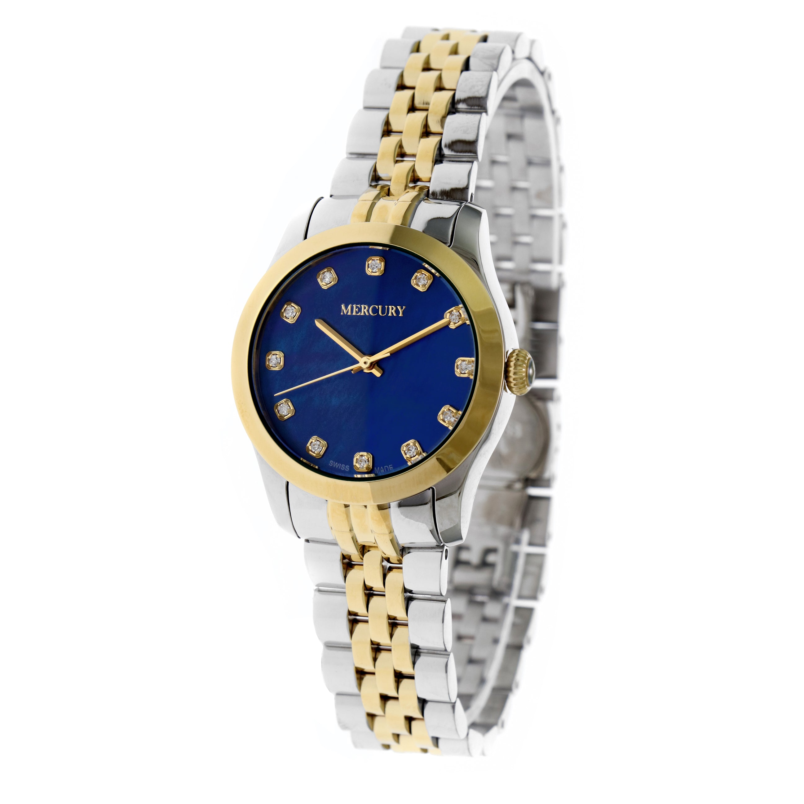 Mercury Women's Swiss Quartz Watch with Blue Dial - MER-0025