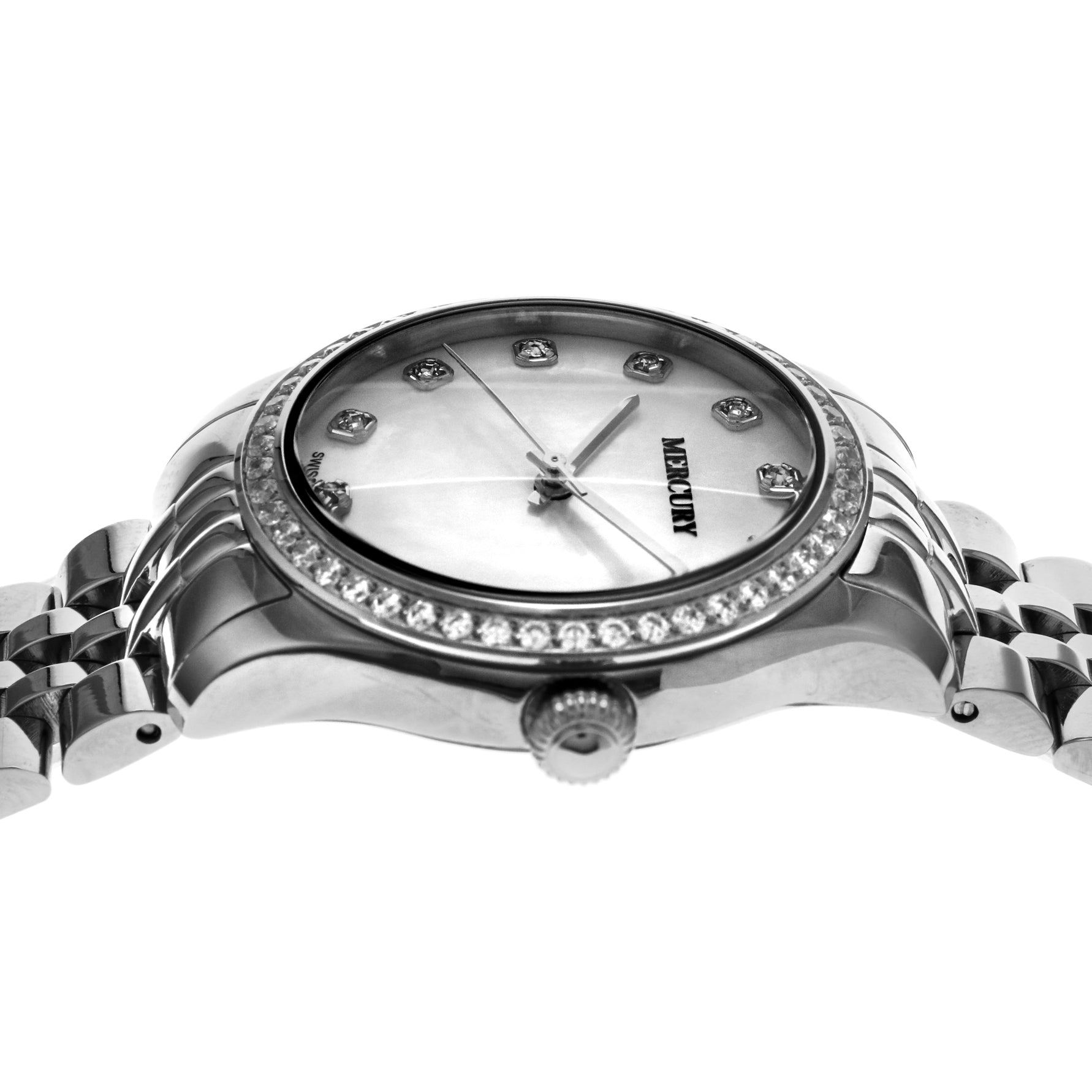 Mercury Women's Swiss Quartz Watch with Pearly White Dial - MER-0027