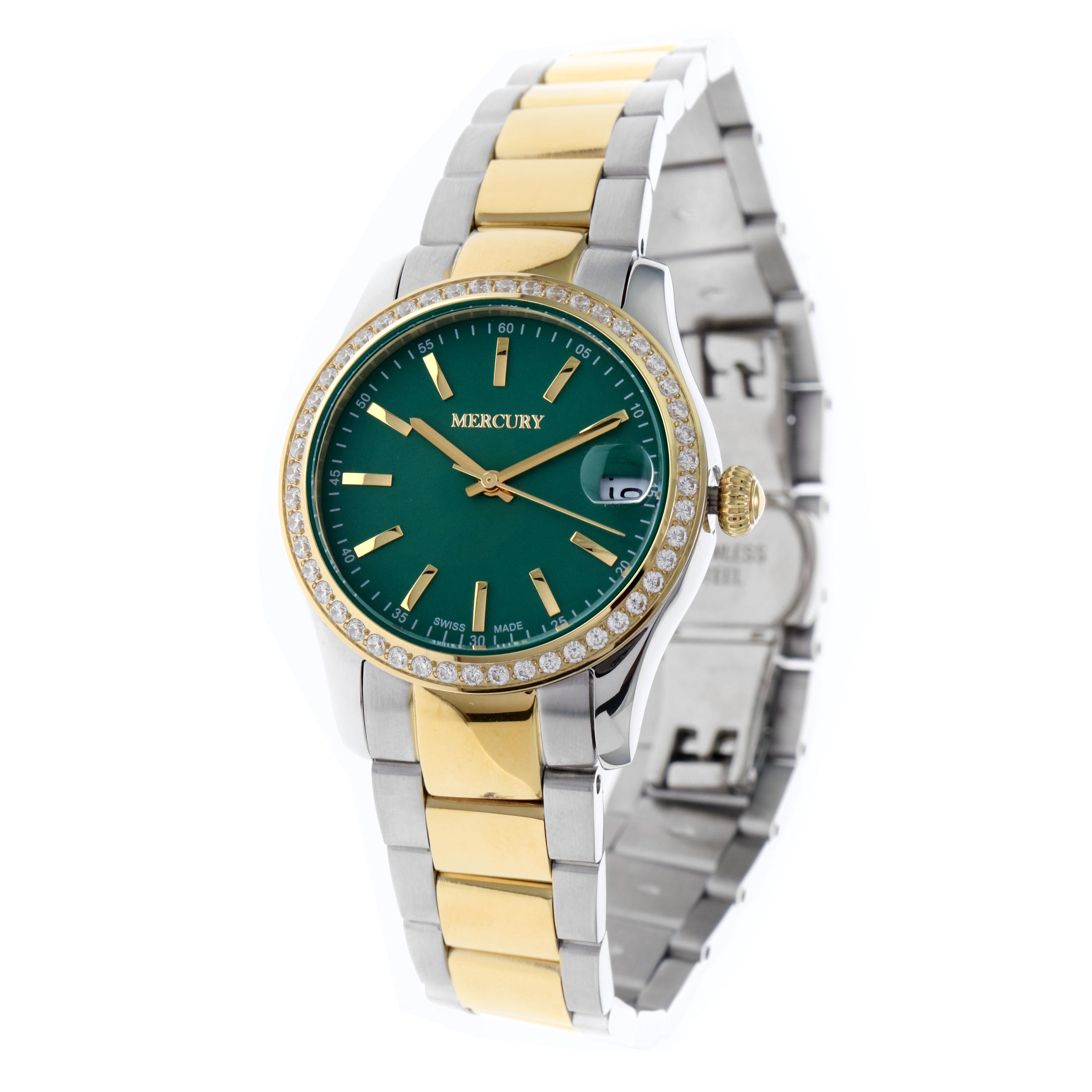 Mercury Women's Swiss Quartz Watch with Green Dial - MER-0033