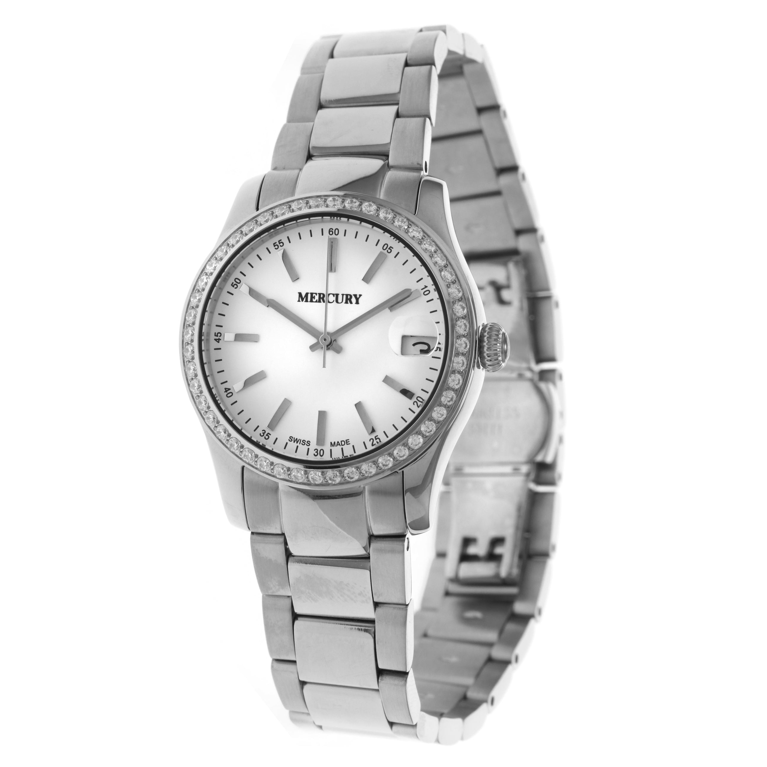 Mercury Women's Swiss Quartz Watch with White Dial - MER-0035