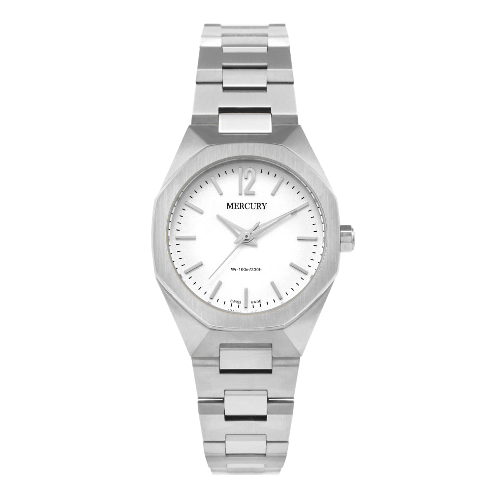 Mercury Women's Watch with Quartz Movement and White Dial – MER-0141