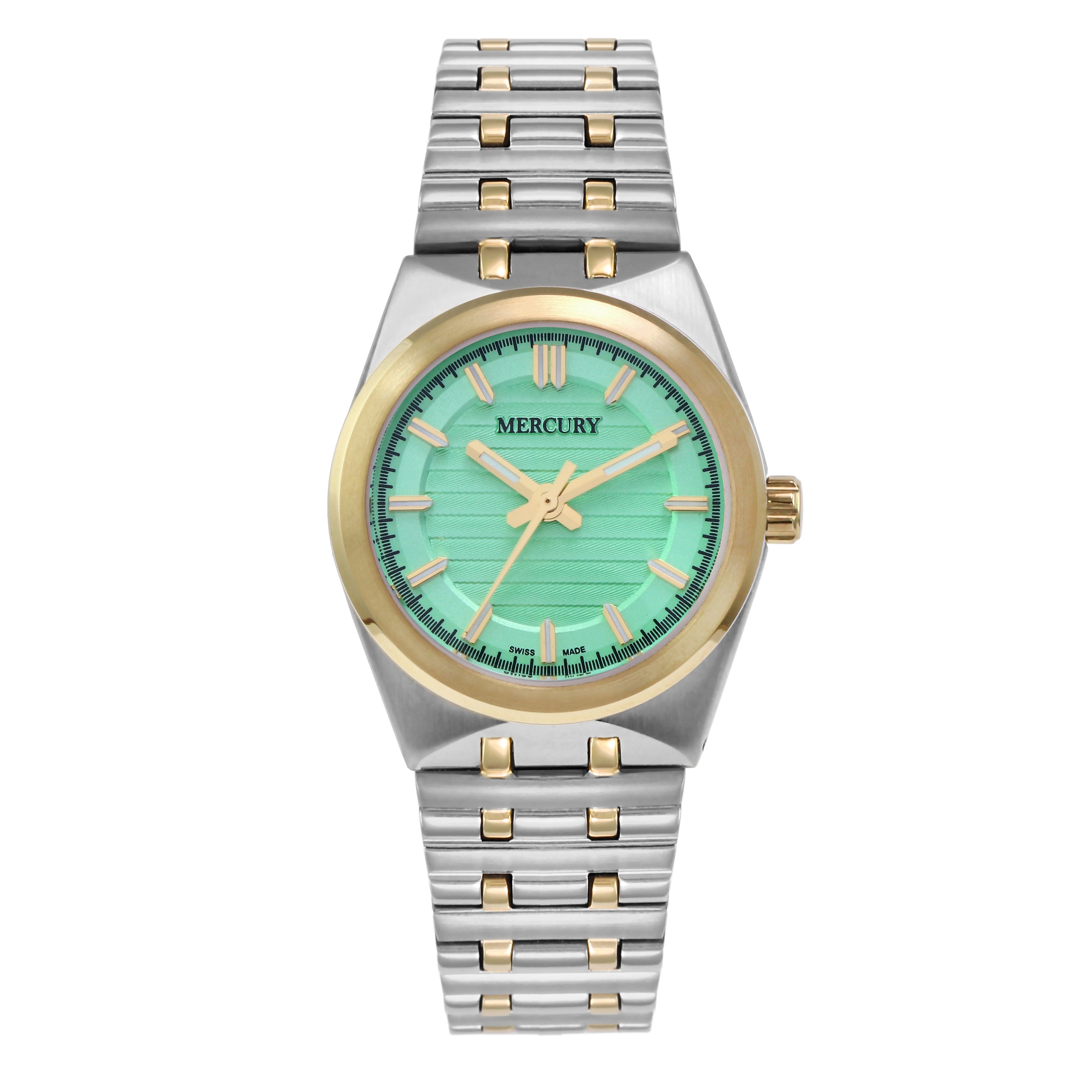 Mercury Women's Watch with Quartz Movement and Green Dial – MER-0127
