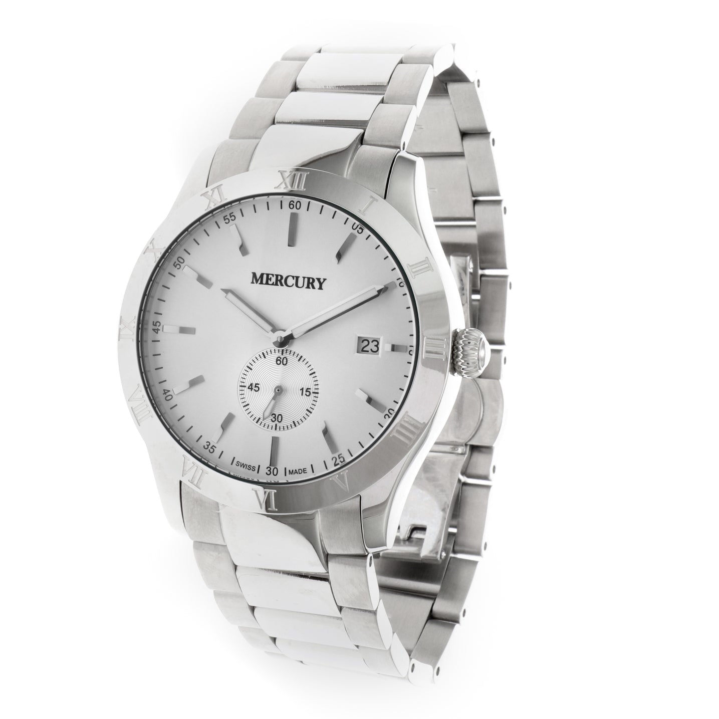 Mercury Men's Swiss Quartz Watch with White Dial - MER-0053