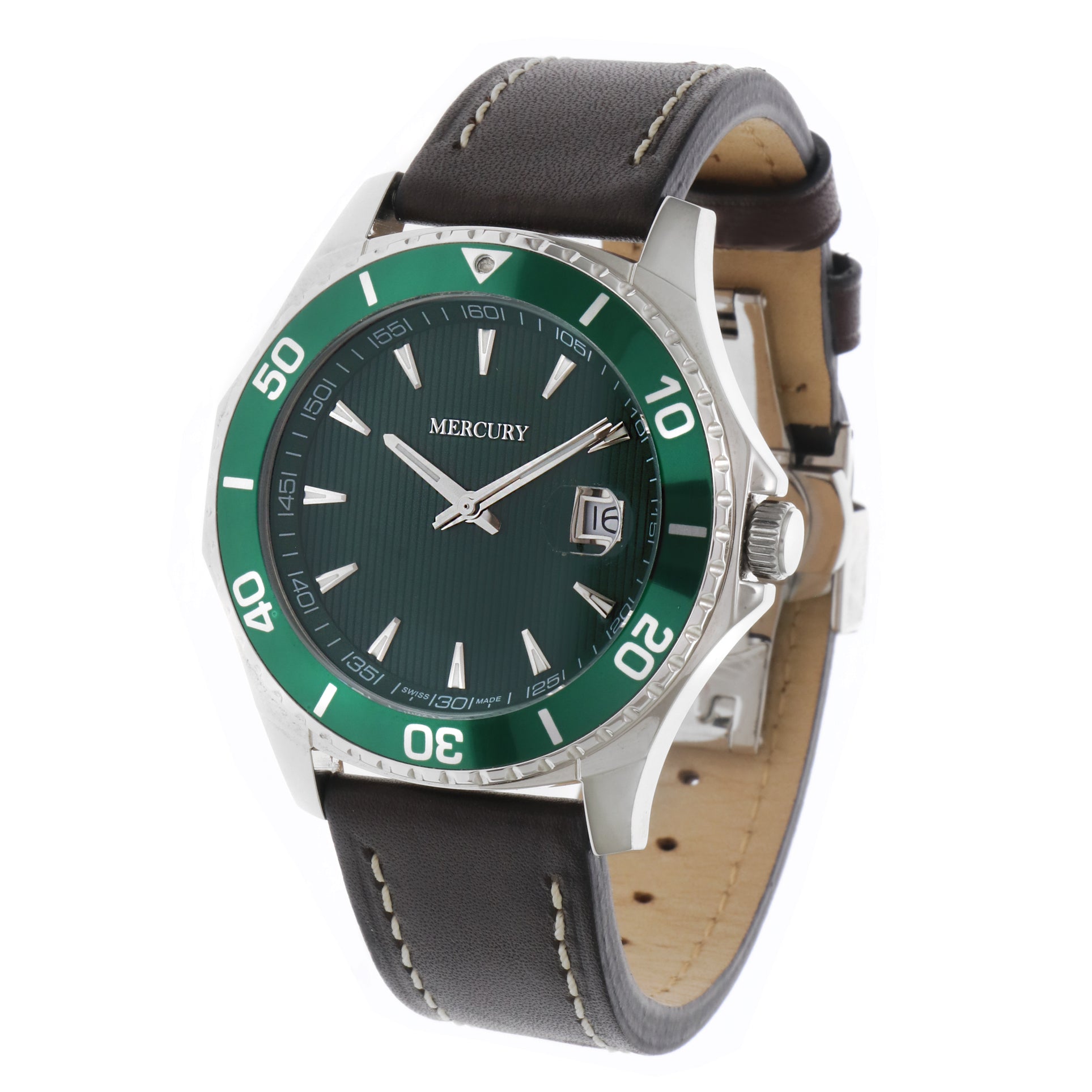 Mercury Men's Swiss Quartz Watch with Green Dial - MER-0037