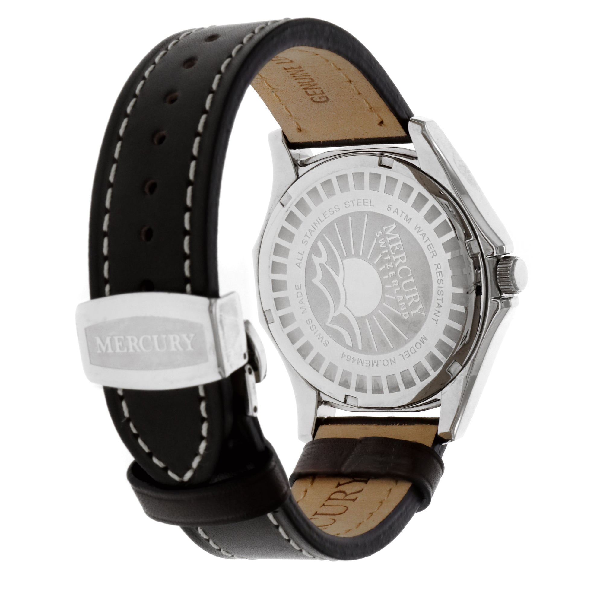 Mercury Men's Swiss Quartz Watch, White Dial - MER-0036