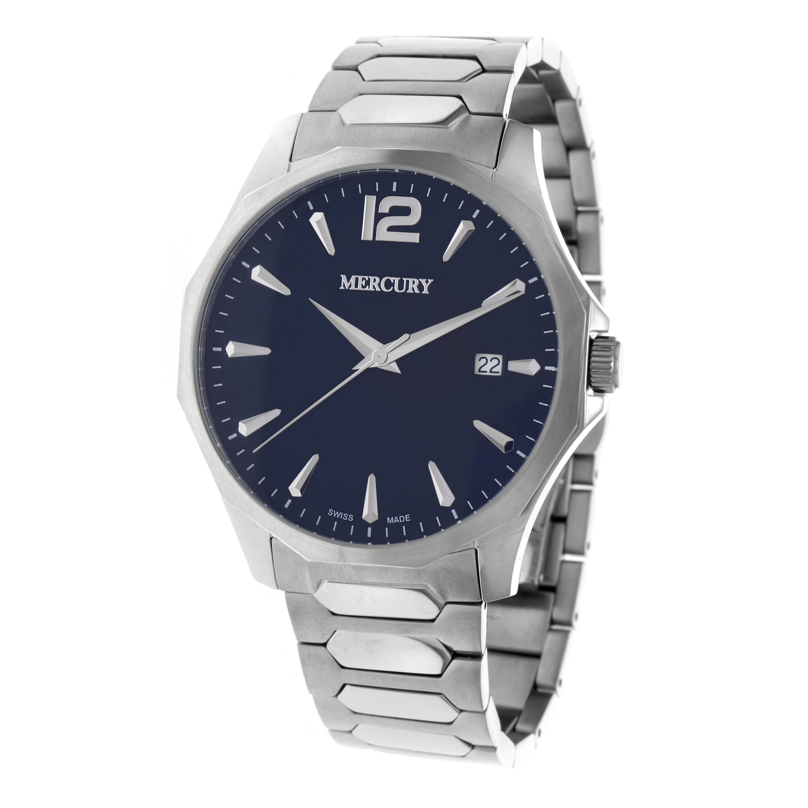 Mercury Men's Swiss Quartz Watch with Blue Dial - MER-0049