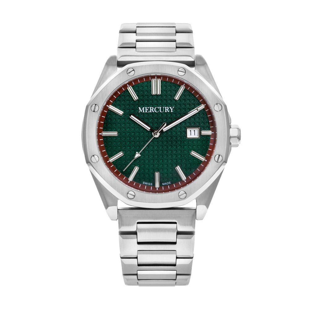 Mercury Men's Watch, Quartz Movement, Green Dial - MER-0098