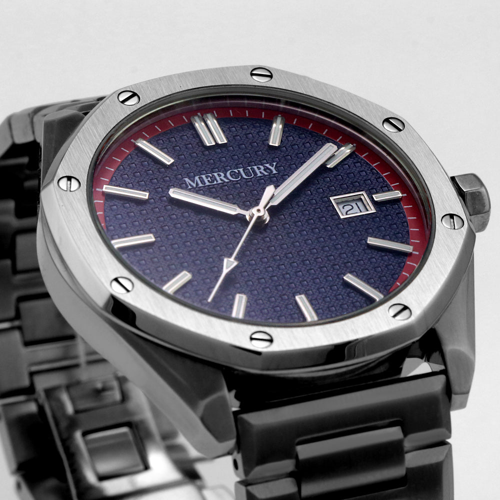 Mercury Men's Quartz Watch with Blue Dial - MER-0097