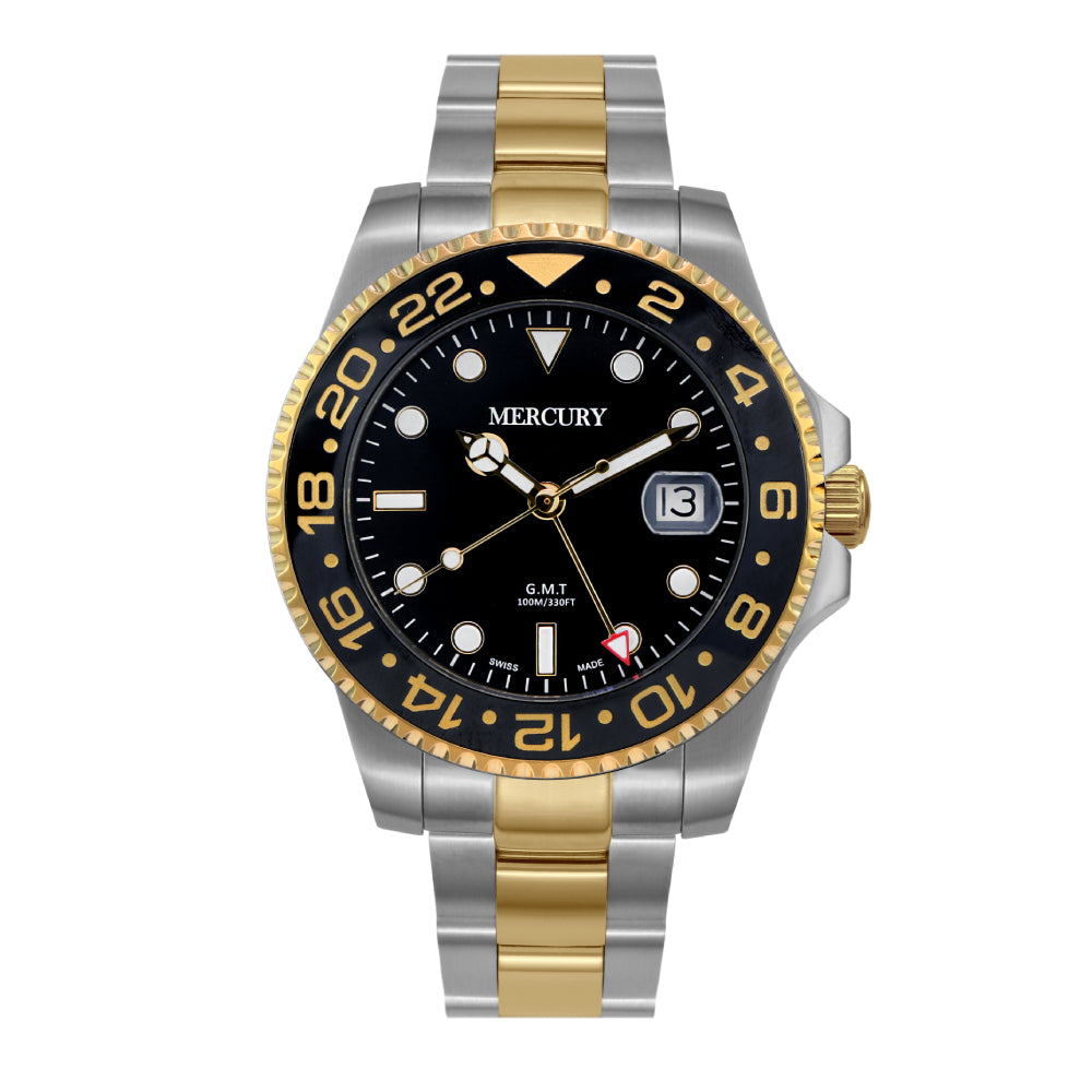 Mercury Men's Quartz Watch with Black Dial - MER-0114