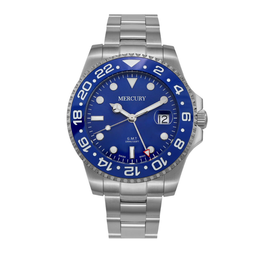 Mercury Men's Quartz Watch with Blue Dial - MER-0116