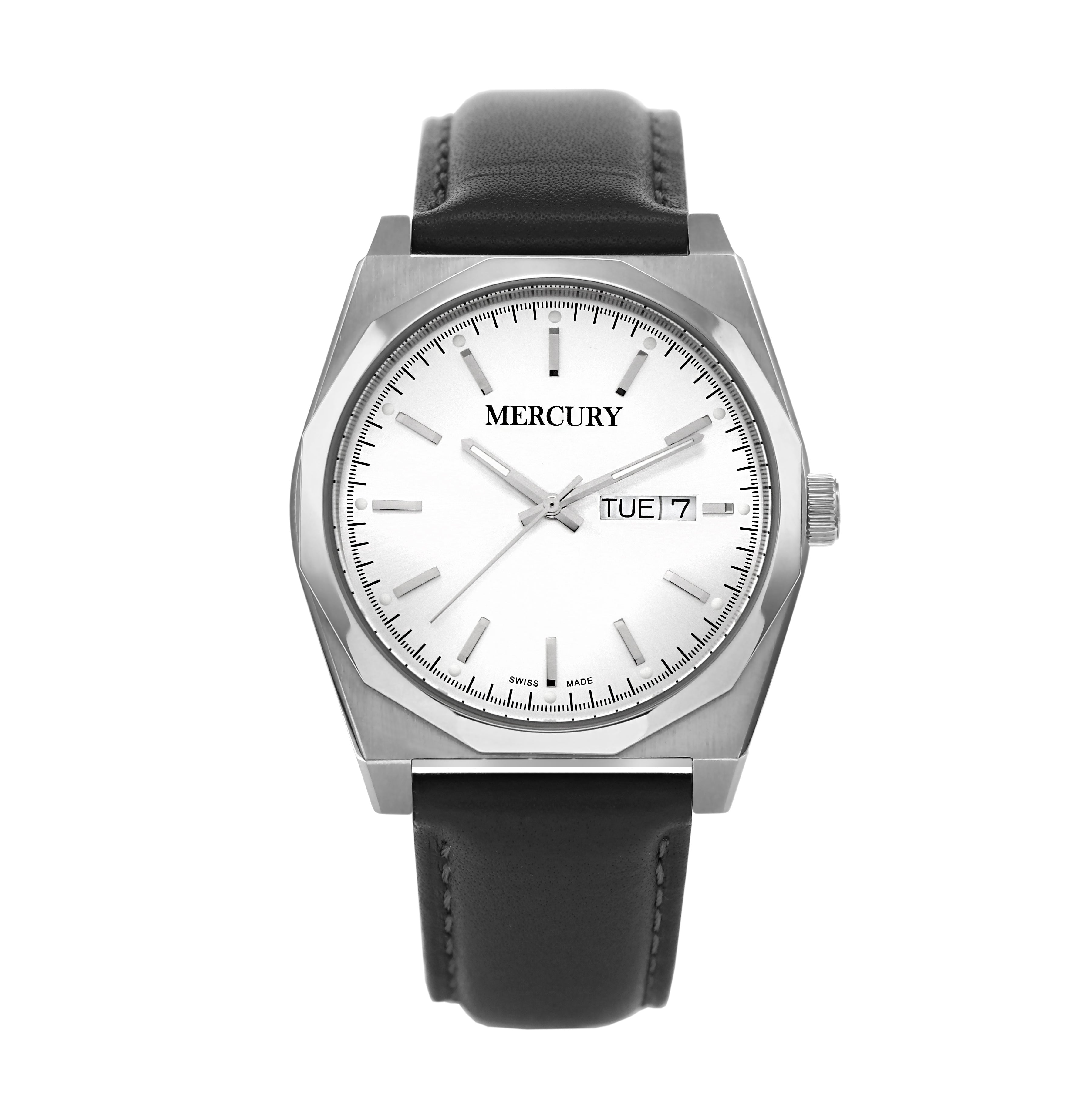 Mercury Men's Quartz Watch with White Dial – MER-0147