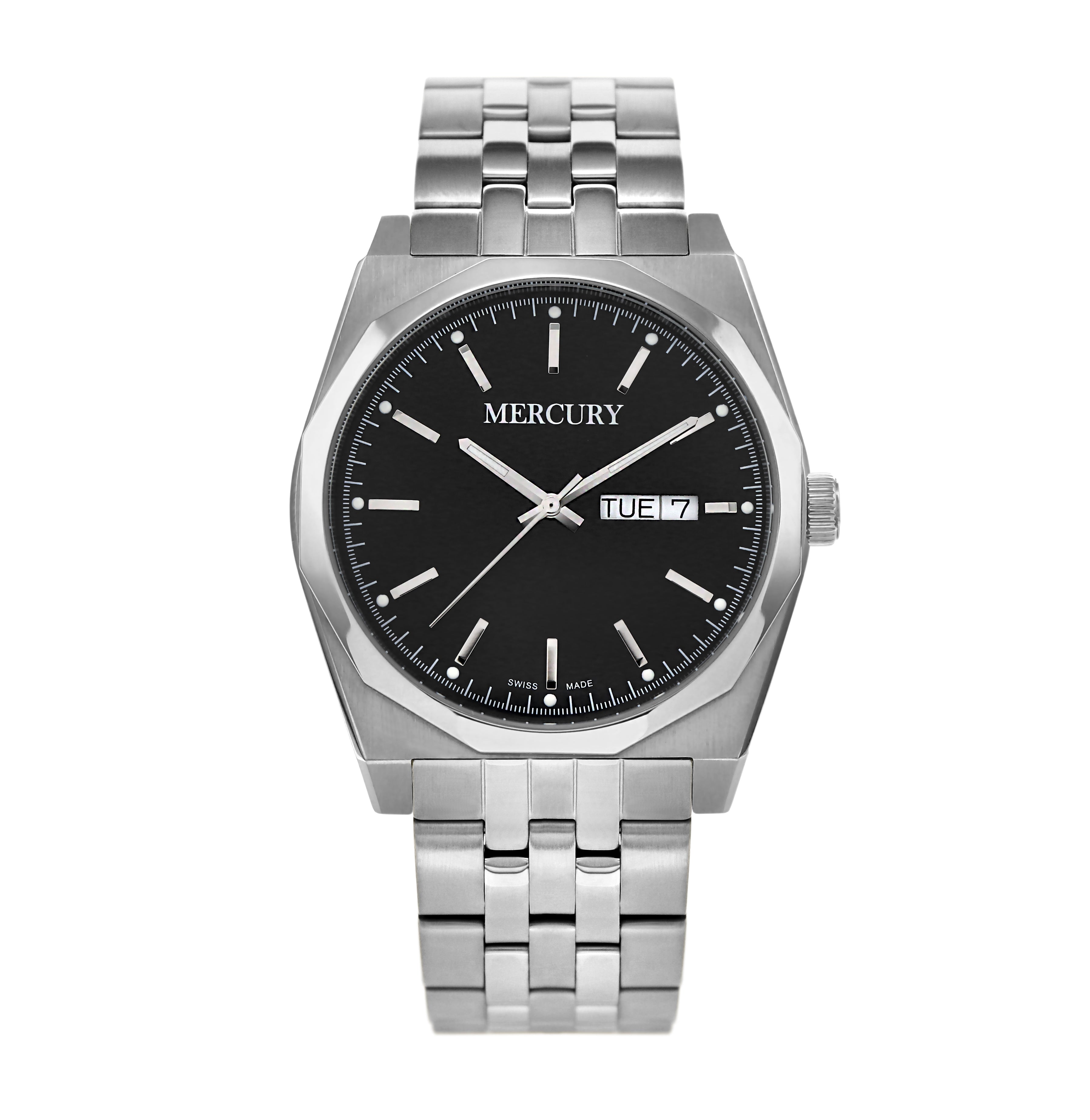 Mercury Men's Quartz Watch with Black Dial – MER-0146
