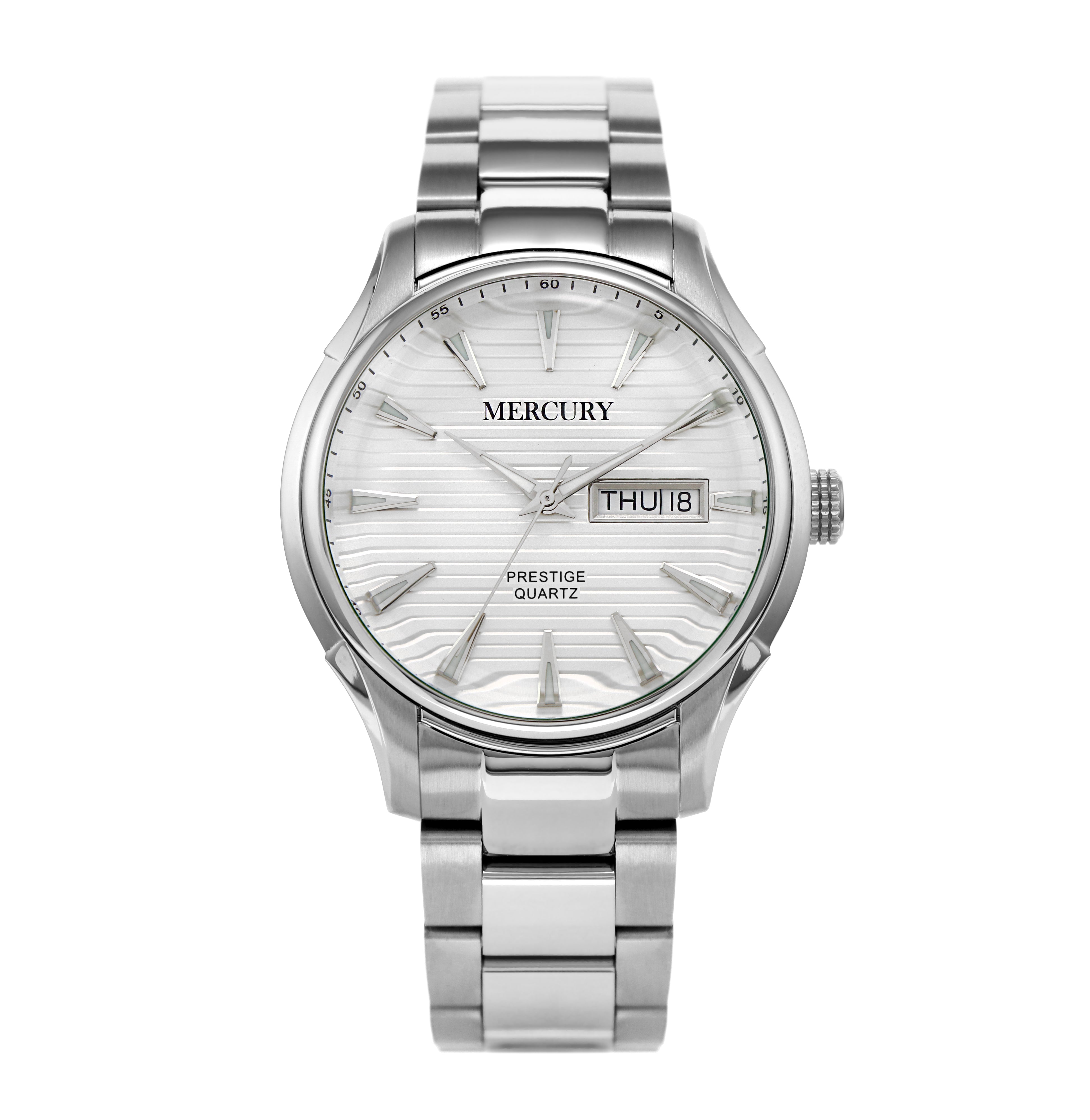 Mercury Men's Watch with Quartz Movement and White Dial – MER-0150