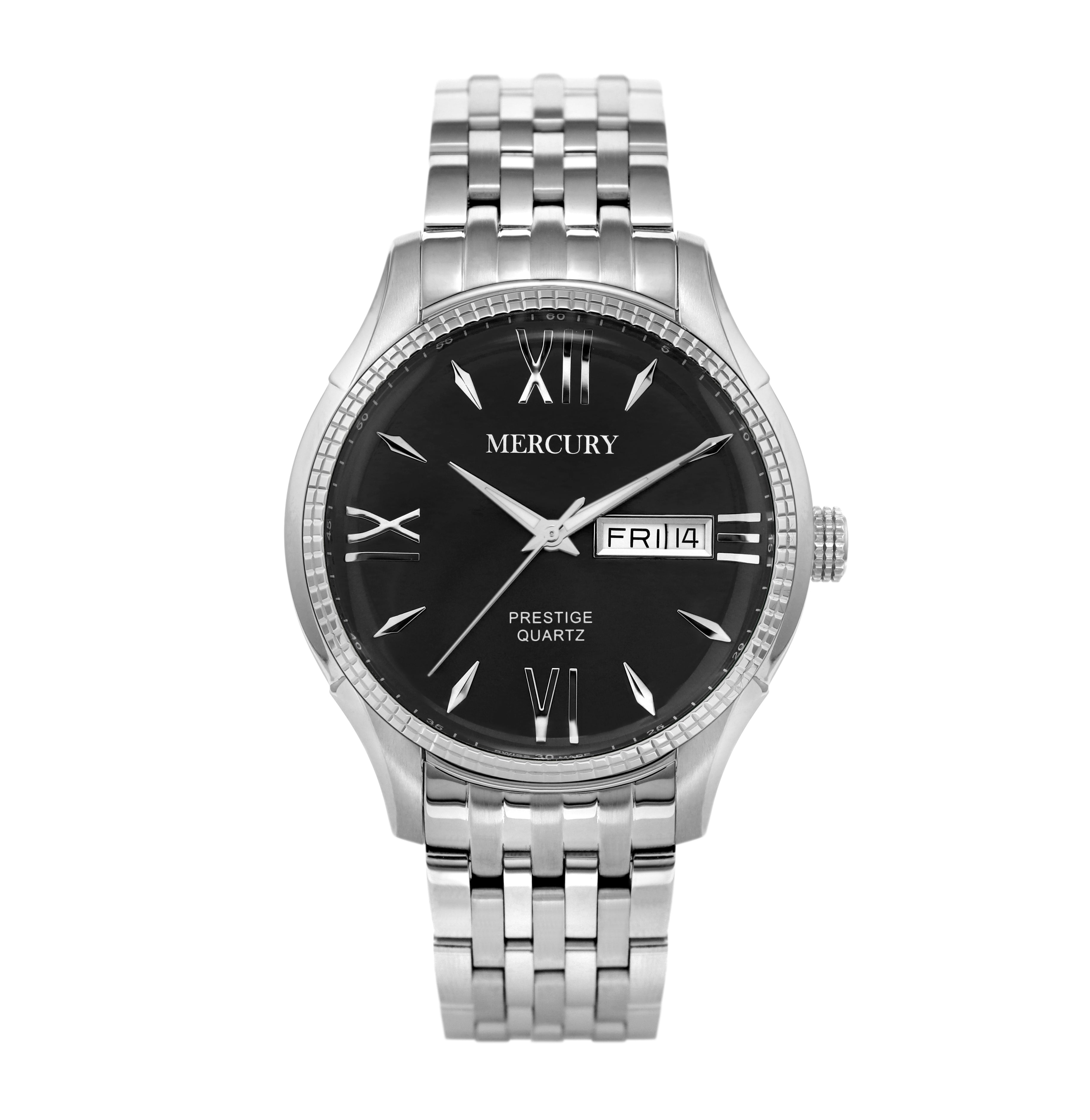 Mercury Men's Quartz Watch with Black Dial – MER-0157