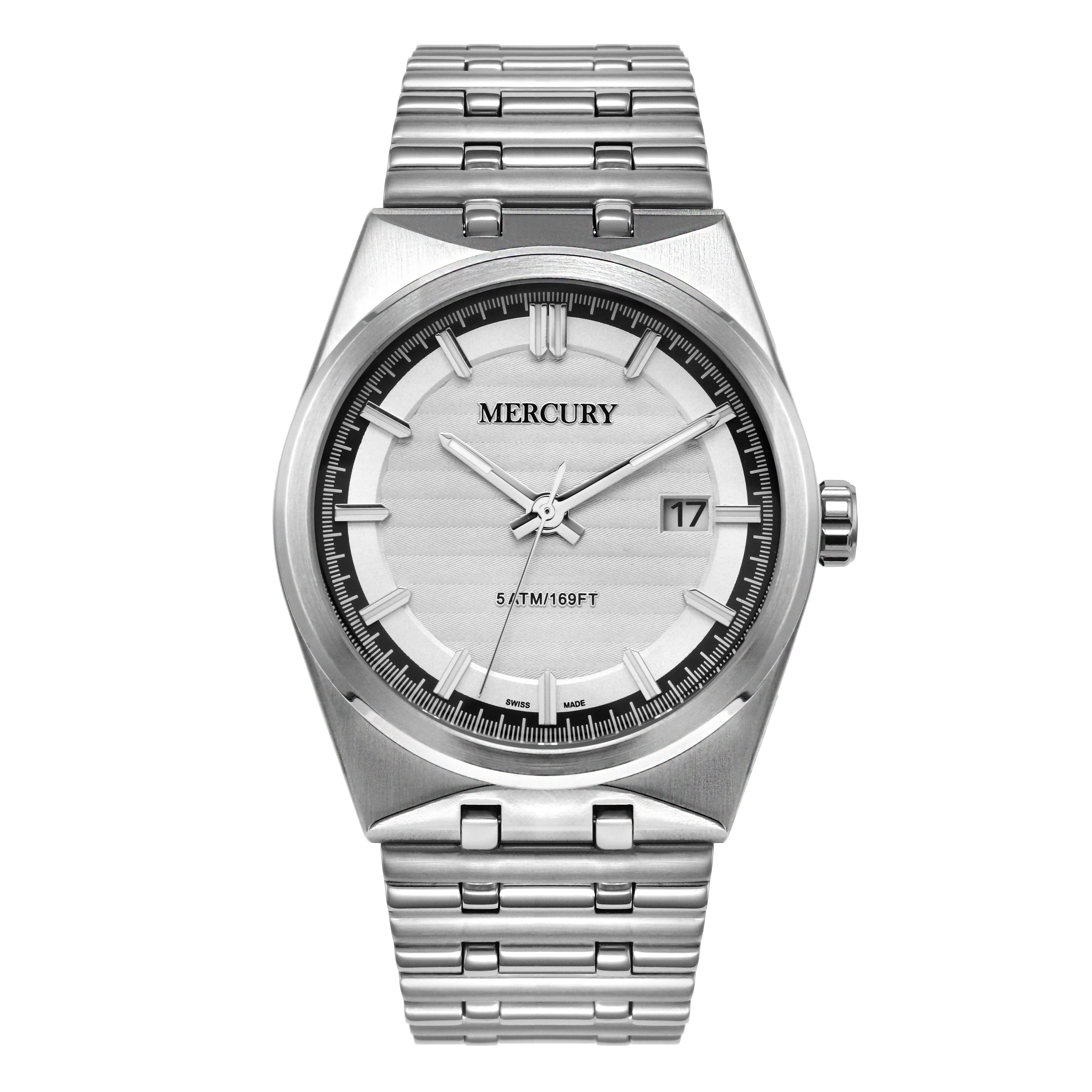 Mercury Men's Quartz Watch with White Dial – MER-0136