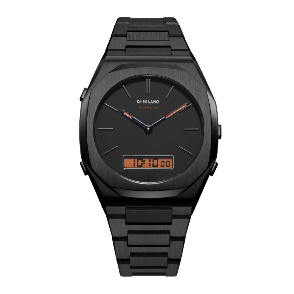 D1 Milano Men's Watch, Quartz/Digital Movement, Black Dial - ML-0226