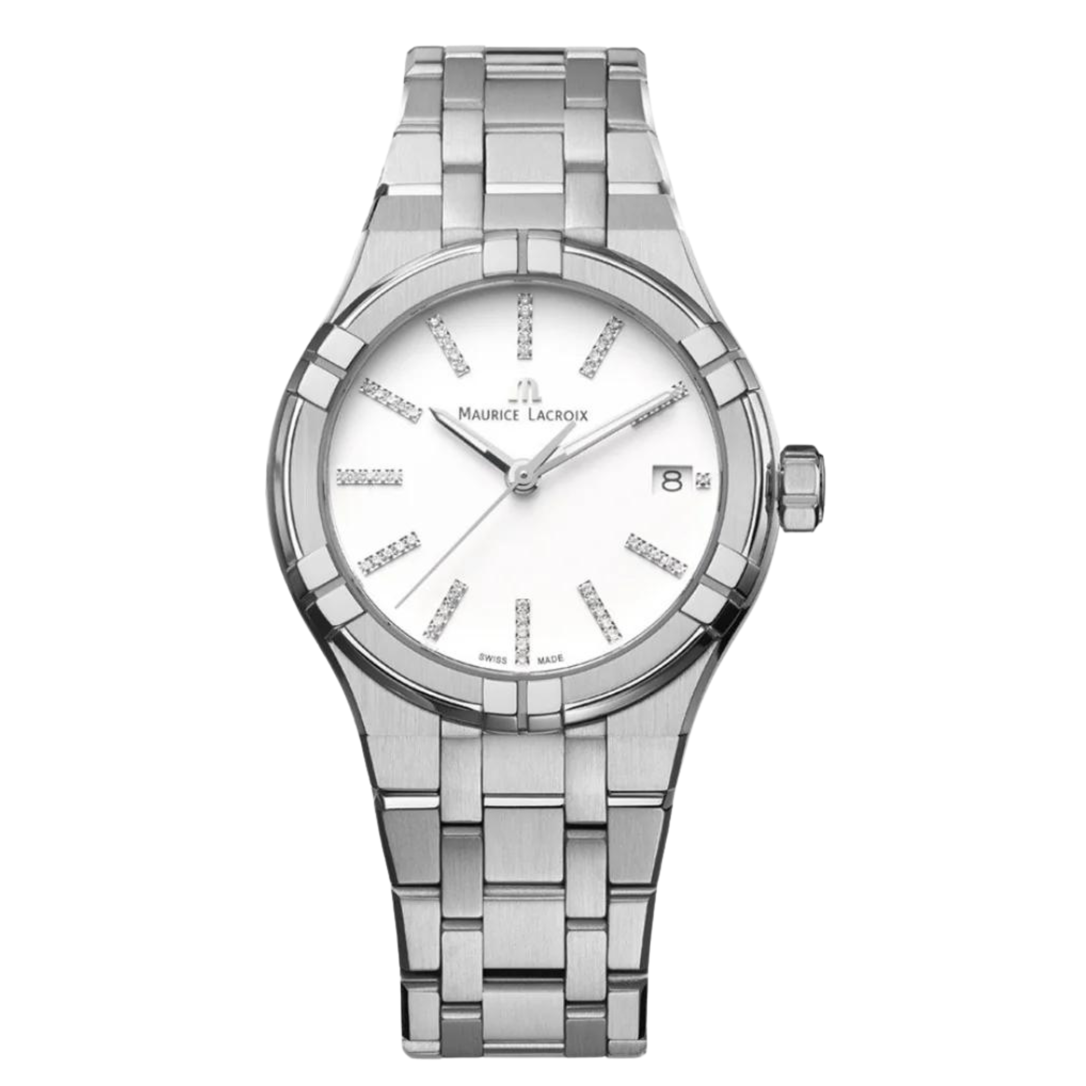 Maurice Lacroix Women's Icon White Dial Diamond Watch MLC-0002/DMND