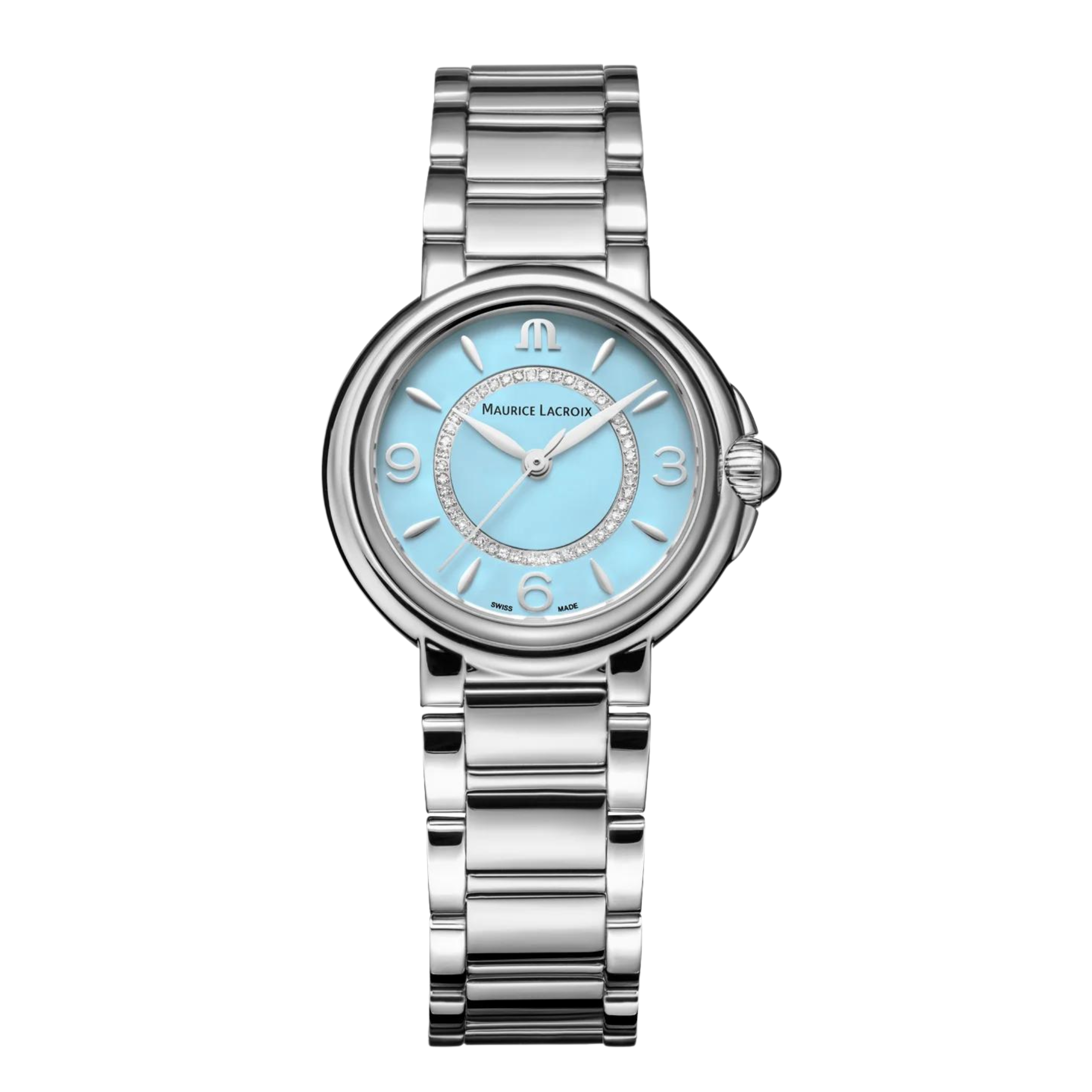 Maurice Lacroix Women's Watch Fiaba Light Blue Dial Diamond MLC-0021/DMND