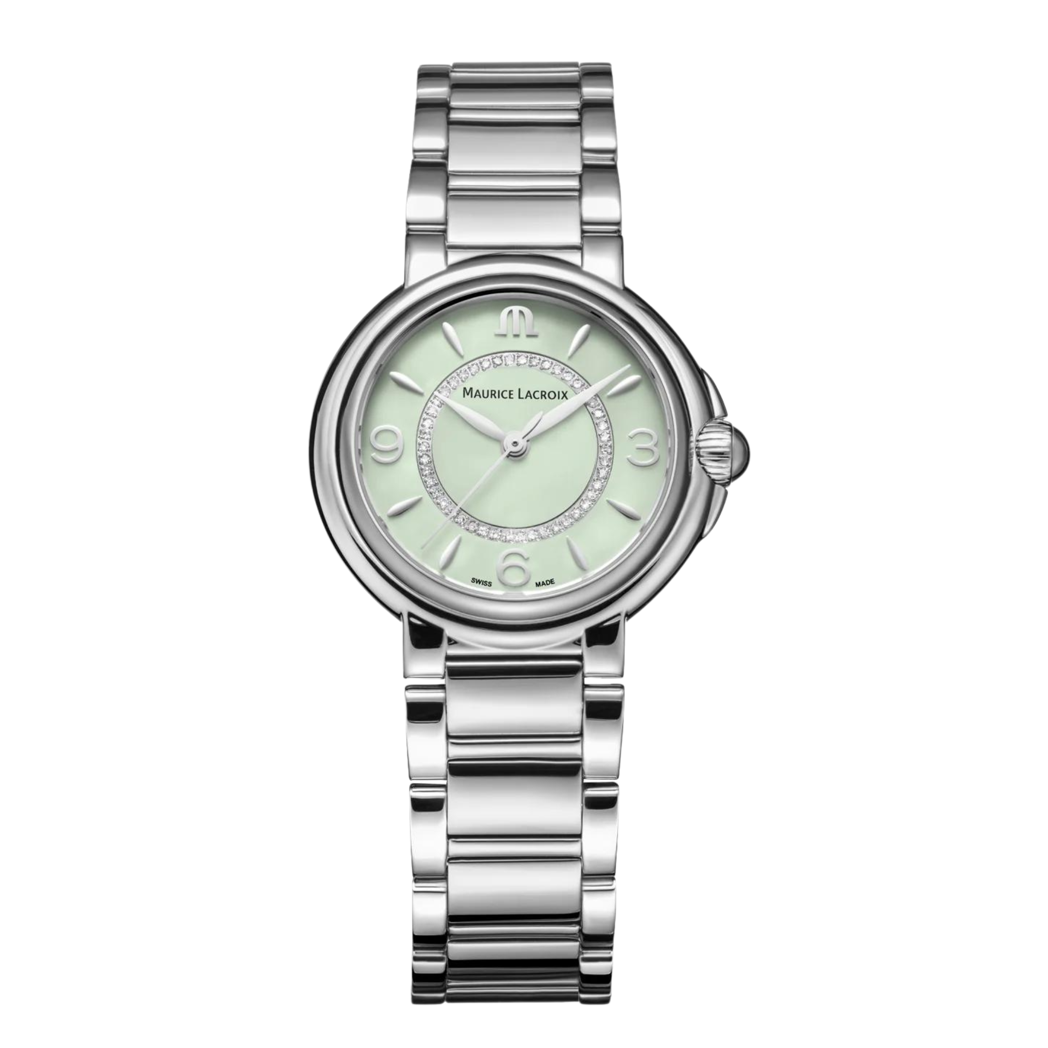 Maurice Lacroix Women's Fiaba Green Dial Diamond Watch MLC-0022/DMND