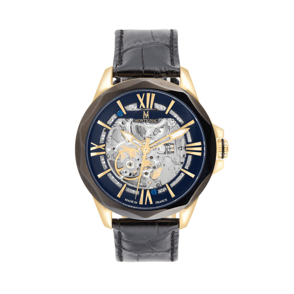 Montignac Men's Automatic Watch with Exposed Case Dial - MNG-0023