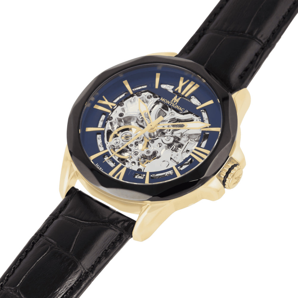 Montignac Men's Automatic Watch with Exposed Case Dial - MNG-0023