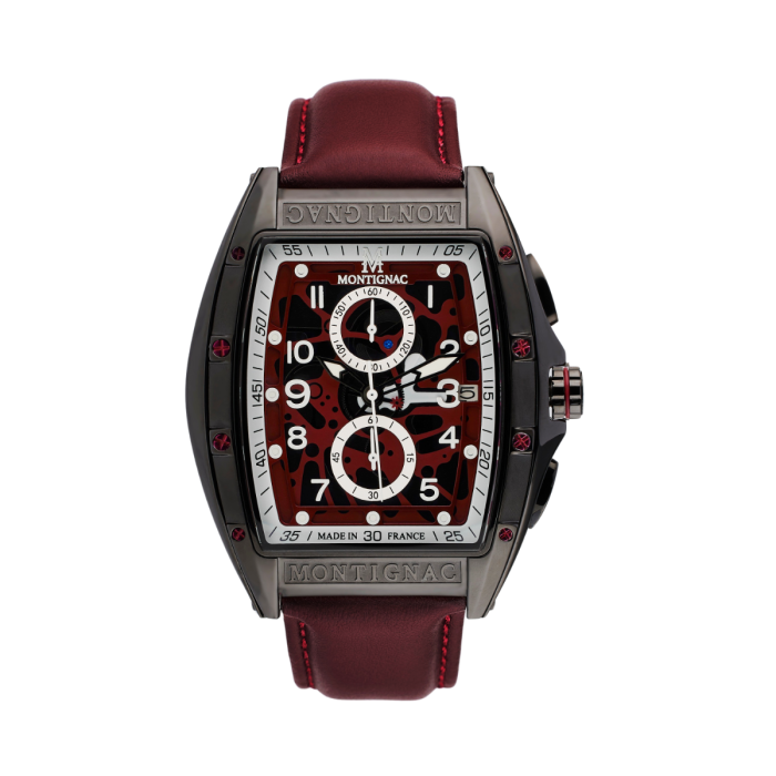 Montagnac Men's Watch with Quartz Movement and Red and Black Dial MNG-0026