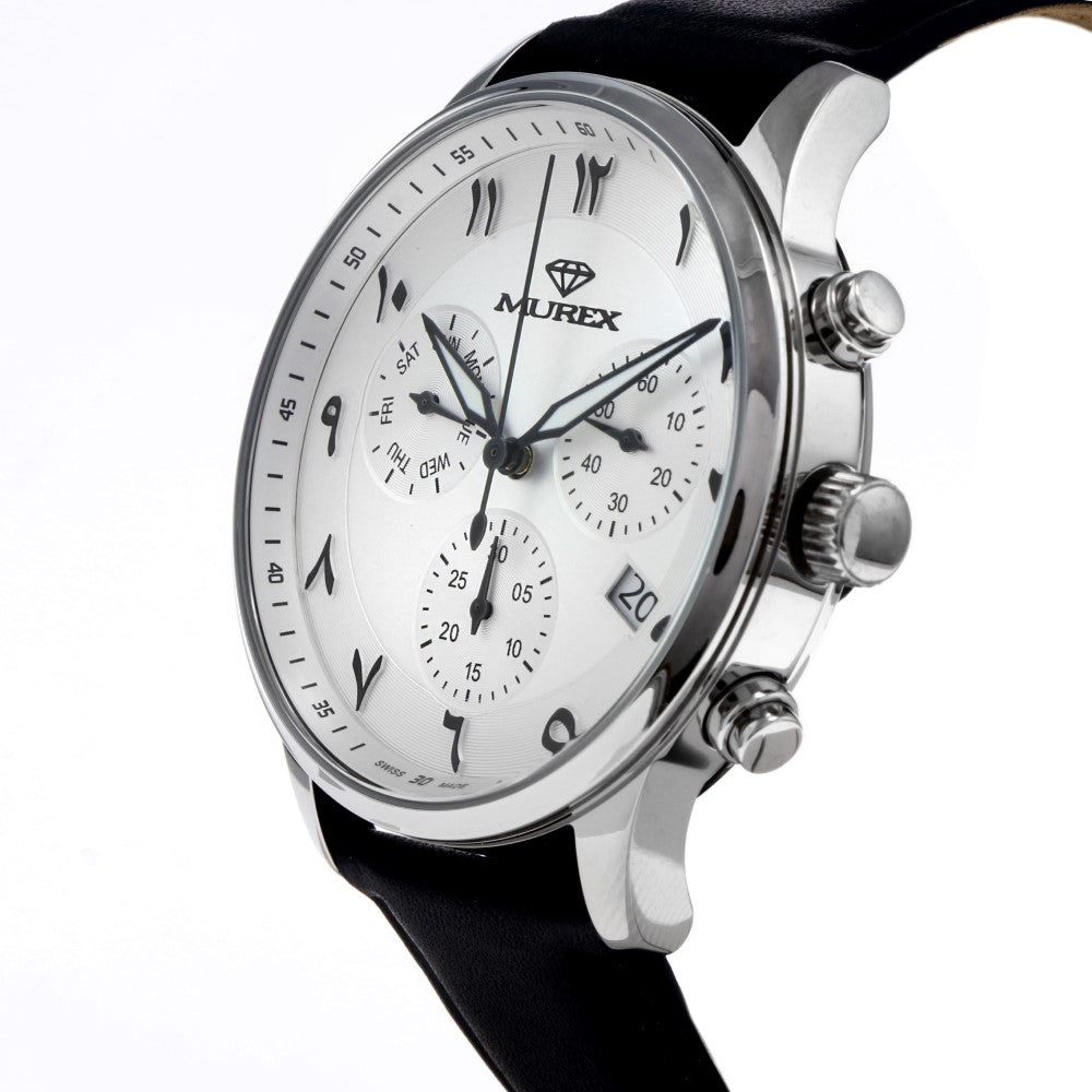 Murex men's watch with quartz movement and white dial color - MUR-0064