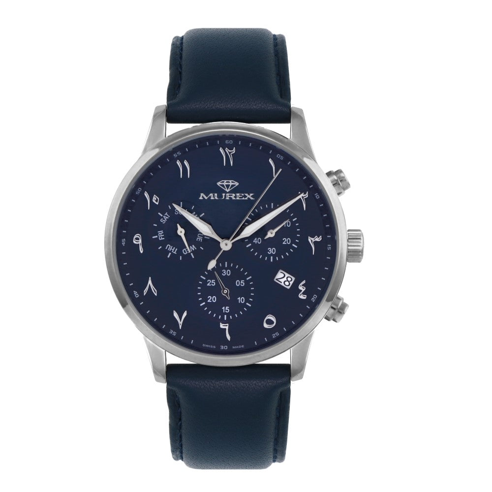 Murex men's watch with quartz movement and blue dial color - MUR-0065