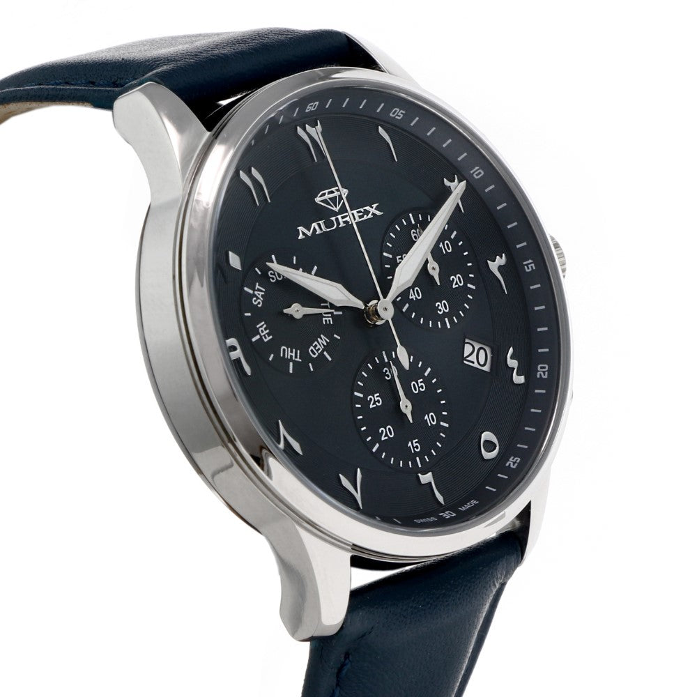 Murex men's watch with quartz movement and blue dial color - MUR-0065