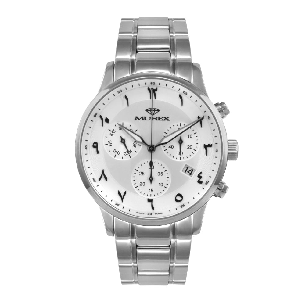 Murex men's watch with quartz movement and white dial color - MUR-0063