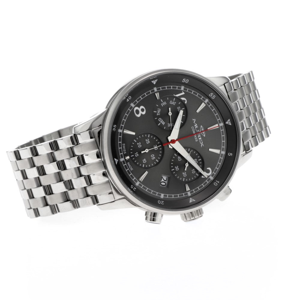 Murex men's watch with quartz movement and gray dial color - MUR-0058