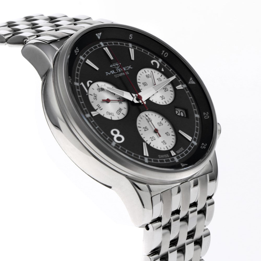 Murex men's watch with quartz movement and black dial - MUR-0061