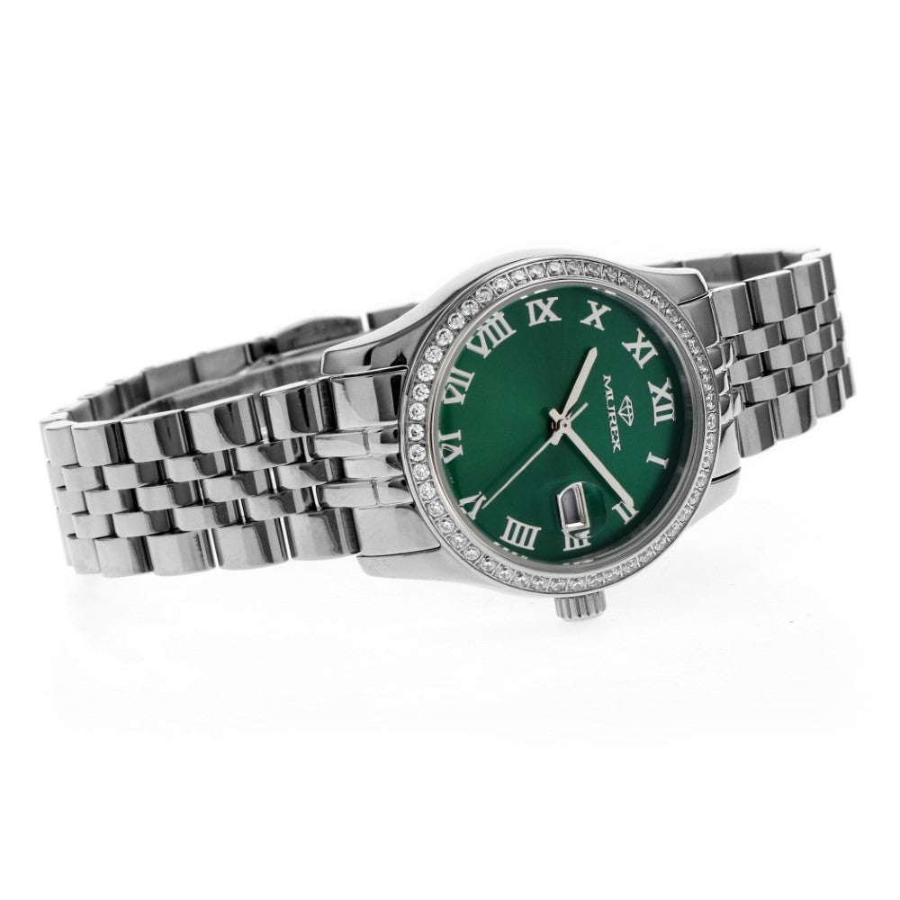 Murex women's watch with quartz movement and green dial - MUR-0014