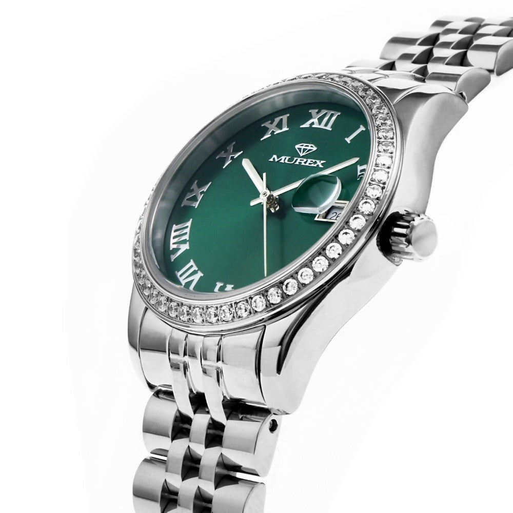 Murex women's watch with quartz movement and green dial - MUR-0014