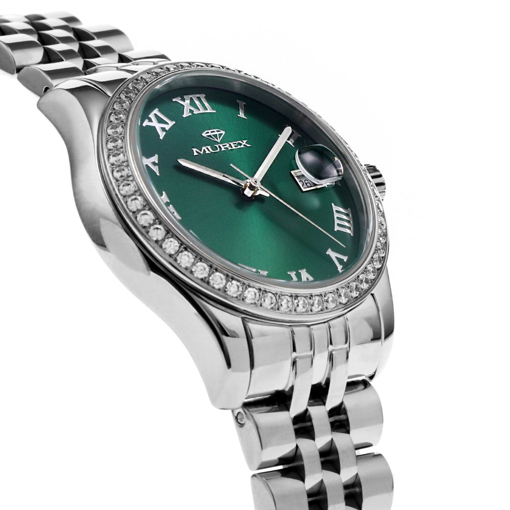 Murex women's watch with quartz movement and green dial - MUR-0014