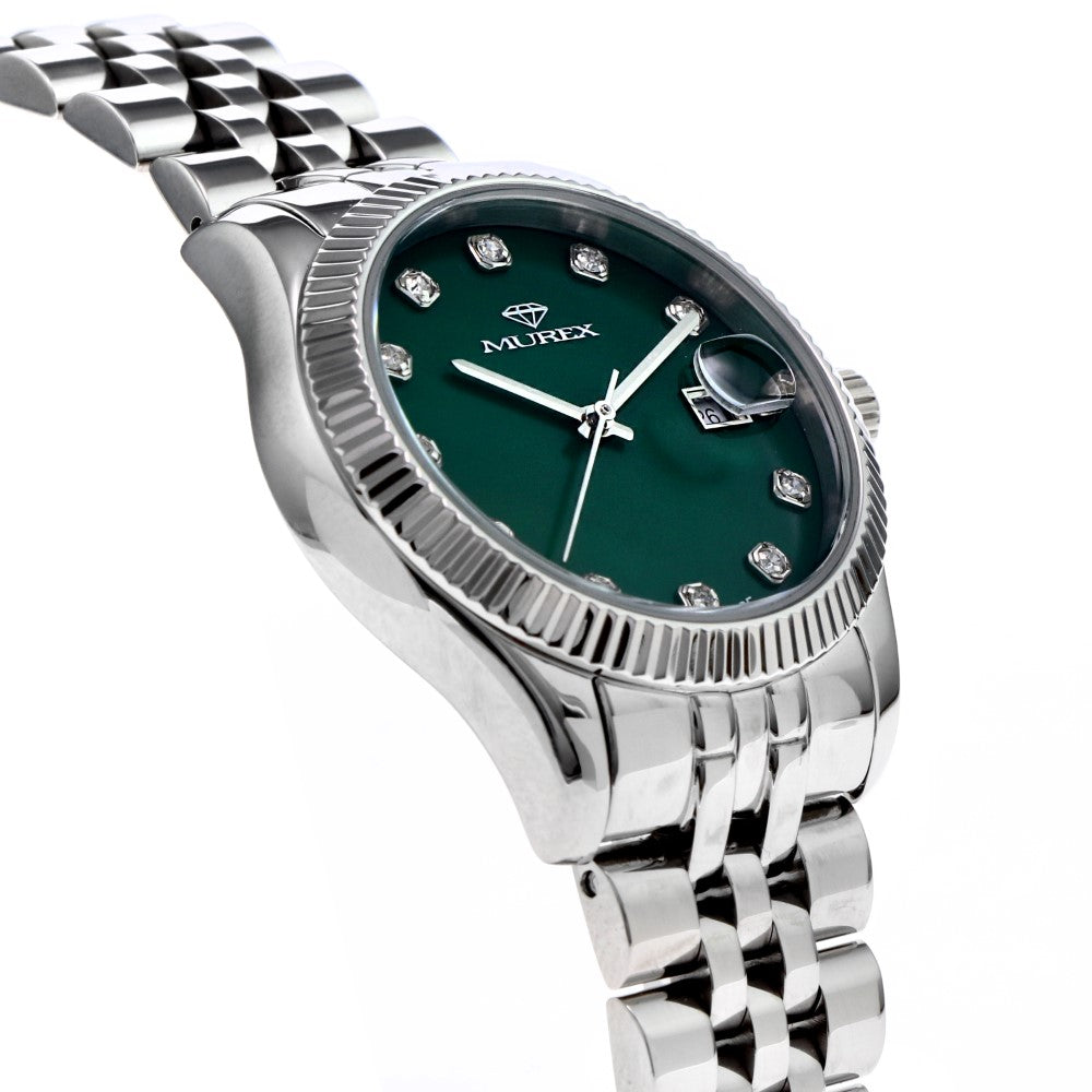 Murex women's watch with quartz movement and green dial - MUR-0022