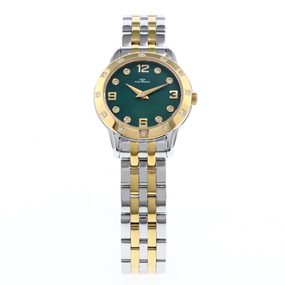 Murex Women's Quartz Watch with Green Dial - MUR-0110 (20/D 0.10CT)