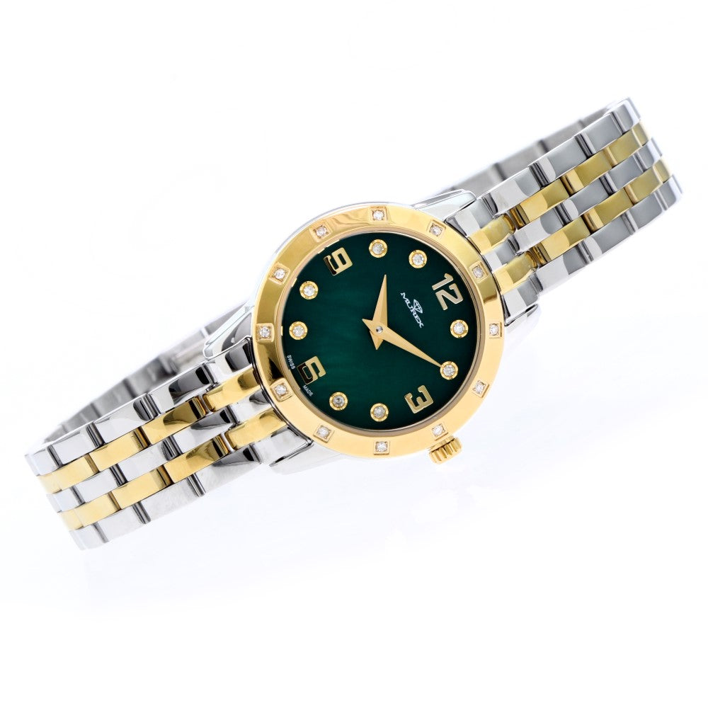 Murex Women's Quartz Watch with Green Dial - MUR-0110 (20/D 0.10CT)