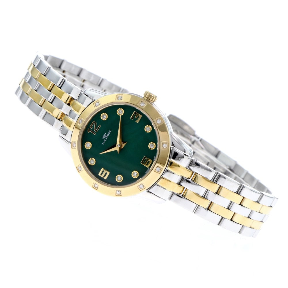 Murex Women's Quartz Watch with Green Dial - MUR-0110 (20/D 0.10CT)