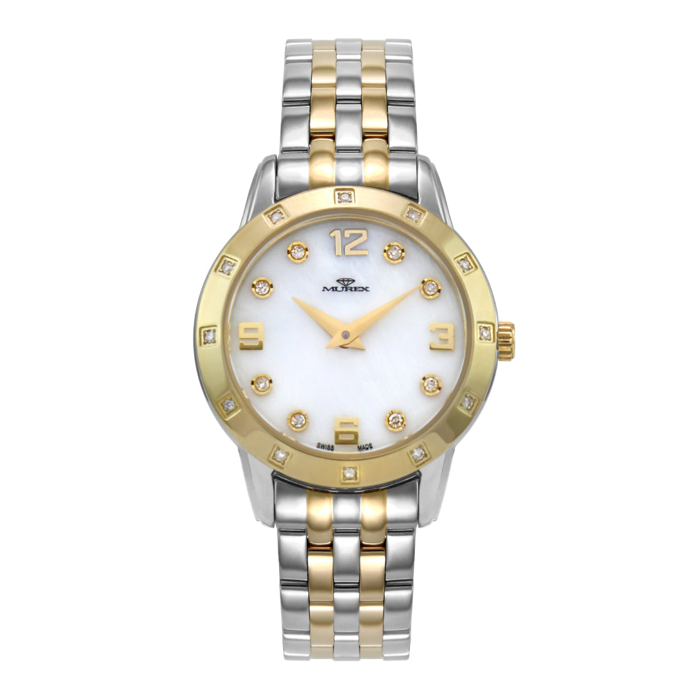Murex Women's Quartz Watch with Pearly White Dial - MUR-0112 (20/D 0.10CT)