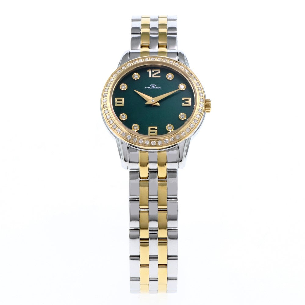 Murex Women's Quartz Watch with Green Dial - MUR-0107 (60/D 0.40CT)