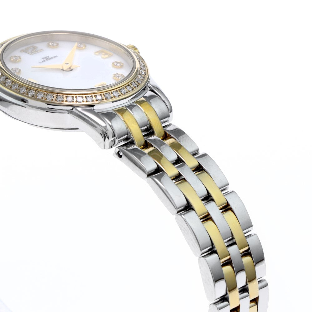 ساعة موريكس النسائية بحركة كوارتز ولون مينا أبيض لؤلؤي - MUR-0108 (60/D 0.40CT)
