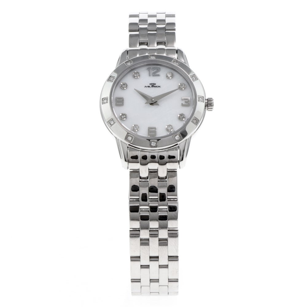 Murex Women's Quartz Watch with Pearly White Dial - MUR-0111 (20/D 0.10CT)