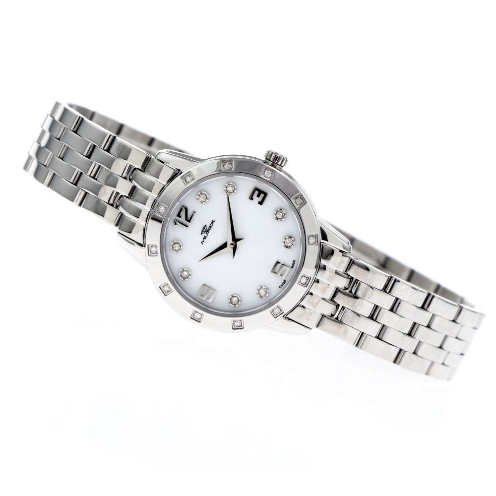 Murex Women's Quartz Watch with Pearly White Dial - MUR-0111 (20/D 0.10CT)