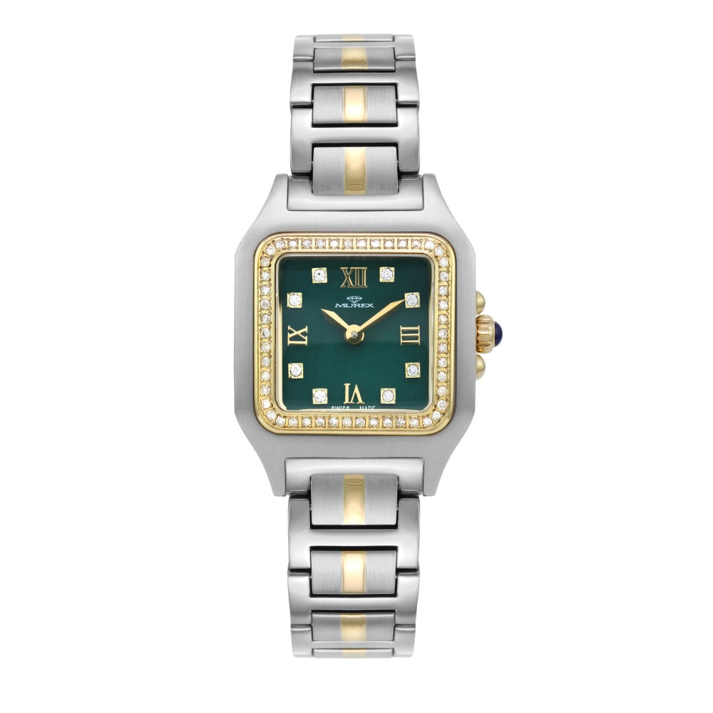 Murex Women's Quartz Watch with Green Dial - MUR-0097 (60/D 0.35CT)