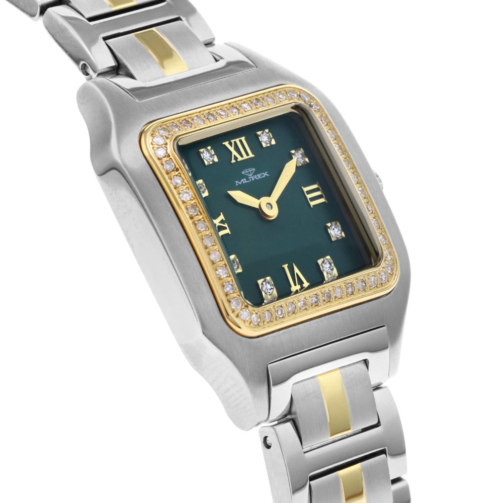 Murex Women's Quartz Watch with Green Dial - MUR-0097 (60/D 0.35CT)