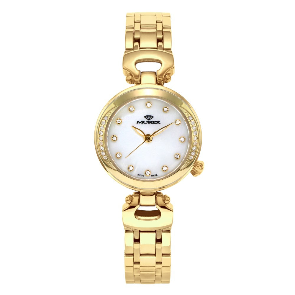 Murex Women's Quartz Watch with Pearly White Dial - MUR-0088 (18/D 0.10CT)